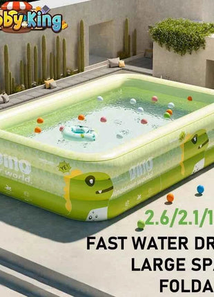 Piscina gonfiabile per bambini PVC Casa all'aperto Grande piscina familiare Piscine per bambini in plastica addensata Giochi d'acqua da giardino