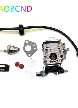Kit Carburatore da 15mm per Decespugliatore 43CC 52CC 47CC 49CC con Guarnizione, Tubo, Filtro Benzina e Candela per CG430 CG520 BC430 BC520