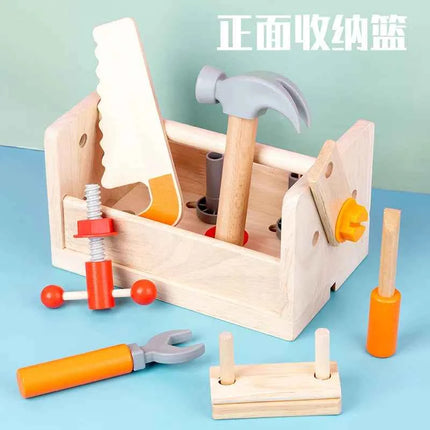 Kids Wooden Tool Bench Set with Repair Tools - Montessori Workbench, Construction & Educational Toy, Christmas Birthday Gifts