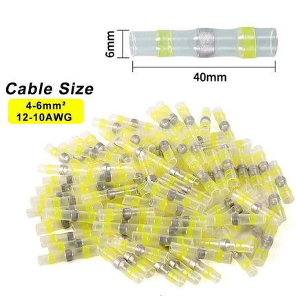 Waterproof Solder Seal Heat Shrink Tube Sleeves Electrical Wire Connector Butt Splice Terminals Heat Shrinkage Cable Connectors
