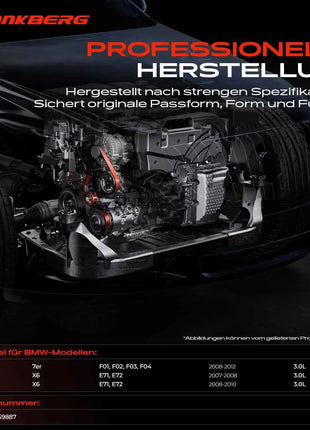 Frankberg 1x Rullo di Guida Puleggia di Deflessione per BMW Serie 7 F01 F02 F03 X6 E71 2007-2012 11287559887 7559887