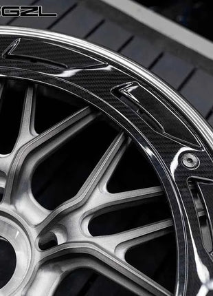 Cerchi in Fibra di Carbonio LSGZL 20 22 24 26 Pollici, Ruote Nere 5x114.3 5x120 5x130 per Auto Passeggeri, Compatibili con Bentley e McLaren