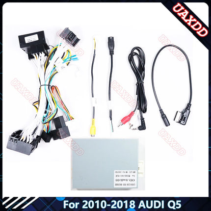 Telaio della Fascia dell'autoradio per AUDI Q5 2010-2018 pannello Stereo da 10.1 pollici cablaggio adattatore per cavo di alimentazione Decoder Canbus