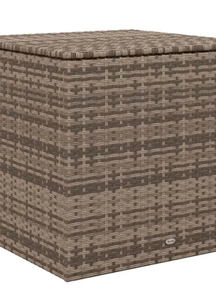 Weatherproof Poly Rattan Garden Storage Box - 75x75x70cm Sand, Gas Lift Lid, Cushion Organizer for Patio & Balcony