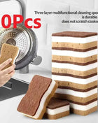 2-20Pcs Three-Layer Seaweed Cleaning Sponges Dishwashing Sponges High-Quality Kitchen Cleaning Cloths Kitchen Cleaning Brushe