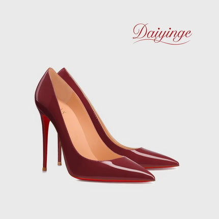 Tacchi da Donna 2026 Nuovi di Lusso Firmati di Alta Qualità con Suola Rossa, Tacchi Alti a Punta, Stiletto, Scarpe Eleganti Sexy da 12 cm
