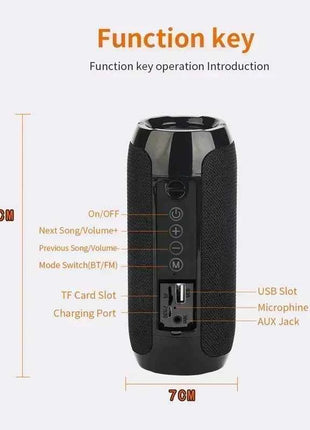 Portable Speaker Wireless  Bluetooth-compatible Subwoofer Outdoor Waterproof Loudspeaker Stereo Surround Support FM RadioTF