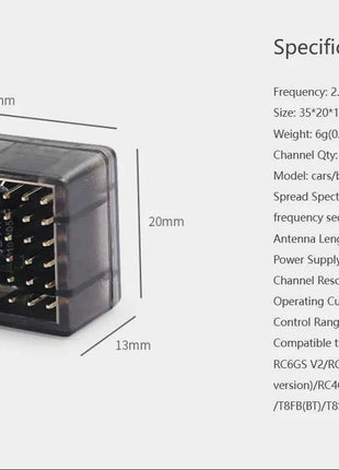 Radiolink R4FGM R4F R6FG R6F R6DSM R6DS R7FG R8F R8EF R8FM R8SM  R12DSM R12DS R9DS RC Mini Receiver for RC Cars Boats Drone