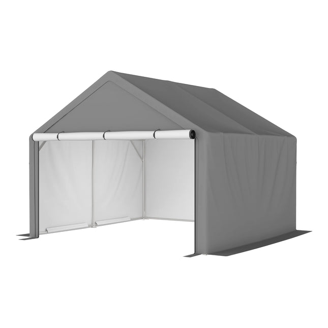 Rimessa Biciclette e Attrezzi da Giardino 305x296x233 cm - Tenda Impermeabile con Cerniera
