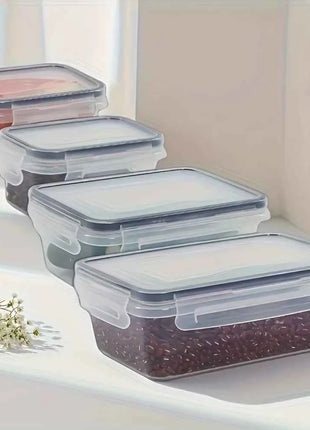 8-PC BPA-Free Airtight Food Containers with Locking Lids - Microwave/Freezer Safe PP Plastic Storage for Dry Goods/Fruit/Veggies