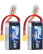 2pcs Zeee 3S 2200mAh Shorty Lipo Battery 11.1V 50C with T/XT60 Plug for RC Car Truck Drone Airplane FPV RC Hobby Models Parts
