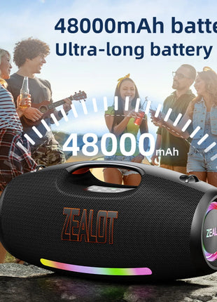 ZEALOT-S89 Altoparlante Bluetooth portatile impermeabile da 250 W, subwoofer Boombox esterno wirelessTri radiatori passivi-bassi profondi