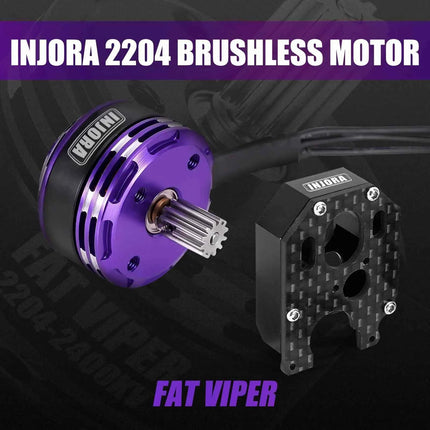 INJORA MBL32 G2 Waterproof Brushless ESC & 2204 Fat Viper Outrunner Motor for 1/24 Axial SCX24