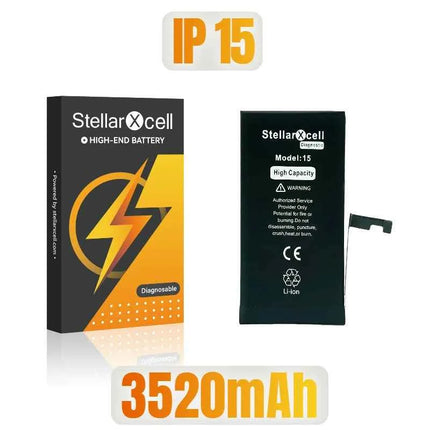 StellarXcell Diagnostic Battery show genuine part no pop up message for iphone 12mini 13Pro 14Plus 15Promax battery replacement