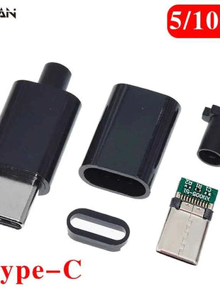 10pcs Type C usb3.1 3A fast charging USB Connectors Male Jack Tail Plug Electric Terminals welding DIY data cable accessories