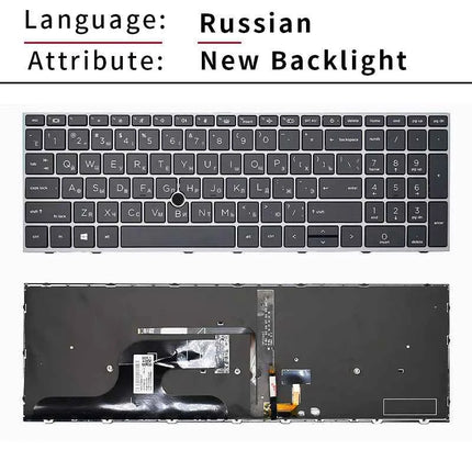 Replacement US/RU Russian Laptop Keyboard For HP ZBook fury 15.6 15 G7 G8 9Z.NHNBC.11N 9Z.NHNBC.00W LK132WW1A00 backlight