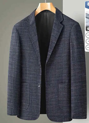 Blazer Uomo Slim Fit a Quadri - Stile British Cerimonia 2025