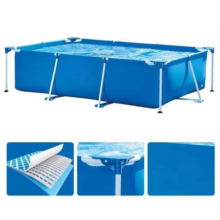 Piscina Rettangolare con Telaio 28273 4,5M X 2,2M X 0,84M per Giardino e Cortile, Uso Familiare