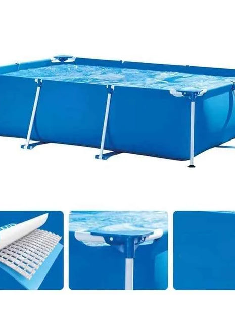 Piscina Rettangolare con Telaio 28273 4,5M X 2,2M X 0,84M per Giardino e Cortile, Uso Familiare