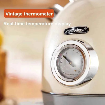 1.8L Retro Electric Kettle Household Quick Kettle Automatic Power Off With Temperature Display Teapot Keep Warm Kettle 1800W