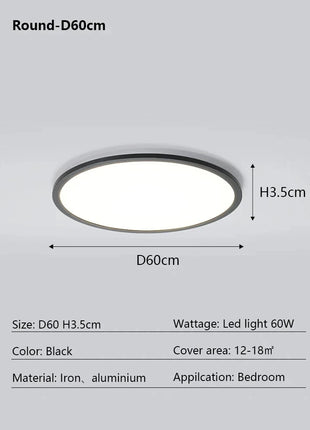 AuroraRealm Illuminazione Ultrasottile Soggiorno Luce Nordico Moderna Lampada da soffitto a LED Decorazioni per la casa Camera da letto Balcone Cucina Corridoio Apparecchio