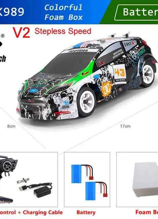 WLtoys K989 1:28 4WD 2.4G Mini RC Racing Car High Speed Off-Road Remote Control Drift Toys Alloy Vehicle for Children Kids Gift