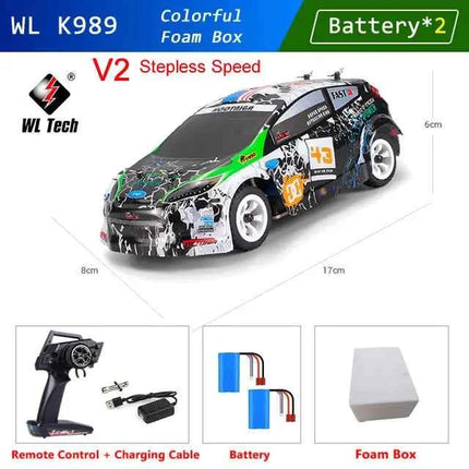 WLtoys K989 1:28 4WD 2.4G Mini RC Racing Car High Speed Off-Road Remote Control Drift Toys Alloy Vehicle for Children Kids Gift