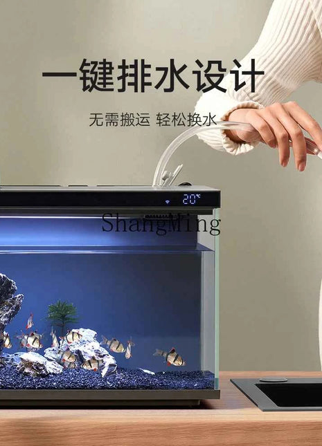 CL  fish tank small living room filter ecological full set of landscaping desktop aquarium