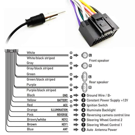 Cablaggio radio, connettore da 16 pin a 17 pin, cavo adattatore Android, per Honda Civic 8, CRV 3, Mitsubishi Lancer Outlander