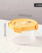 WORTHBUY Pasta Storage Box With Handle Moisture-Proof Plastic Noodles Sealed Can Spaghetti Storage Container Kitchen Organizer