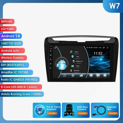 Hizpo 2Din Android 14 Car Multimedia Player for Lancia Ypsilon 2012 - 2020 GPS Carplay Autoradio 360Cam 4G AI Intelligent Screen