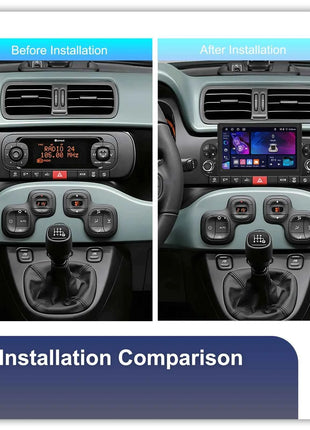 Podofo CarPlay Android Radio For Fiat Panda 2013-2020 Car Intelligent System 1din GPS Stereo Multimedia Player RDS FM Car Radio
