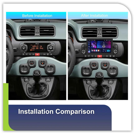 Podofo CarPlay Android Radio For Fiat Panda 2013-2020 Car Intelligent System 1din GPS Stereo Multimedia Player RDS FM Car Radio