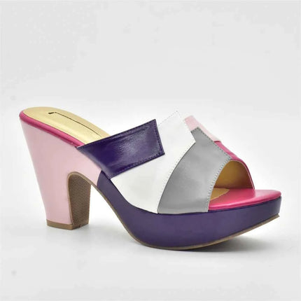 Nuovo arrivo scarpe da sposa da donna italiane tacchi a punta chiusa tacchi colorati per le donne scarpe eleganti da donna pompe per feste da donna nigeriane