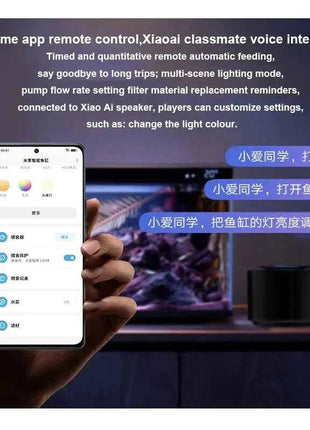 Mijia Smart Fish Tank MYG100 Work With Mijia APP Mobile Controlled Remote Feeding Smart Lighting System Light Aquarium 20L