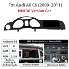 Android 14 Auto Radio CarPlay For Audi A6 C6 4f  For Audi Q7 4L 2005-2015 MMI 2G 3G GPS Car Multimedia Player Navi Stereo DSP