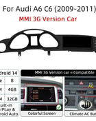 Android 14 Auto Radio CarPlay For Audi A6 C6 4f  For Audi Q7 4L 2005-2015 MMI 2G 3G GPS Car Multimedia Player Navi Stereo DSP
