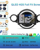 Android16 Radio Qled For BMW MINI Cooper R56 R60 2007 - 2014 Car intelligent systems Navigation GPS Carplay Android auto WIFI+5G