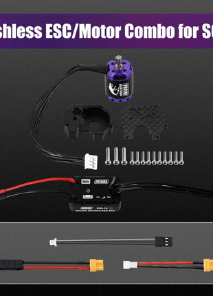 INJORA MBL32 G2 Waterproof Brushless ESC & 1721 Purple Viper Outrunner Motor for 1/24 Axial SCX24