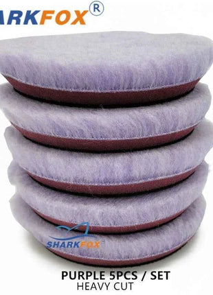 Sharkfox 5/6 Inch (125mm/150mm)Mix Color Wool Polishing Pad High Density Lamb Woollen Car body Polish Wheel Buffing Pad