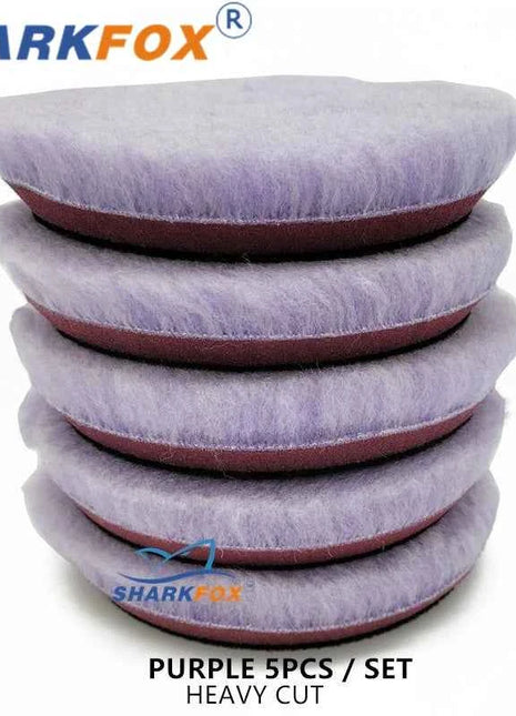 Sharkfox 5/6 Inch (125mm/150mm)Mix Color Wool Polishing Pad High Density Lamb Woollen Car body Polish Wheel Buffing Pad