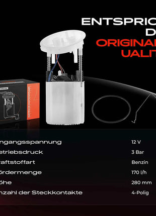 Frankberg 1x Pompa carburante per BMW 1ER E81 E82 E87 E88 X1 E84 Benzina 16147163297