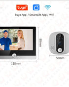 Tuya 1080P WiFi Door Bell Camera Google Alexa Smart Life Video Peephole PIR Motion Detector Digital Door Viewer with Intercom