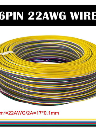 1m/5m/10m 2PIN 3PIN 5PIN 6PIN LED Wire Cable 22AWG Electric Wires Extension For WS2812B WS2811 5050 RGB RGBW LED Strip Light