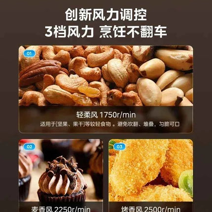 Friggitrice ad Aria Midea Smart Grande Capacità - Visiva, Senza Girare, Multifunzione