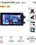 Srnubi Car Radio For Suzuki SX4 Cross 2006-2013 For Fiat Sedici Carplay Android Auto Radio Multimedia Player 4G Wifi GPS 2 Din