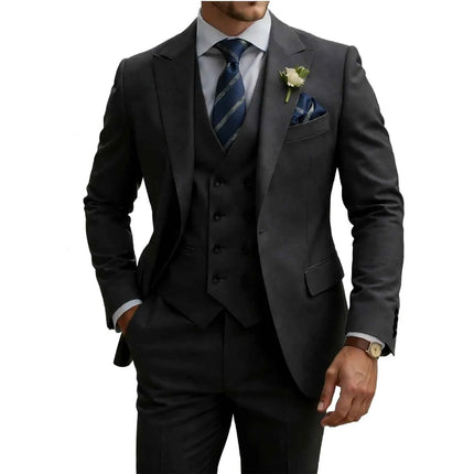 Abito Uomo 3 Pezzi Doppio Petto Slim Fit - Tuxedo Matrimonio e Gala