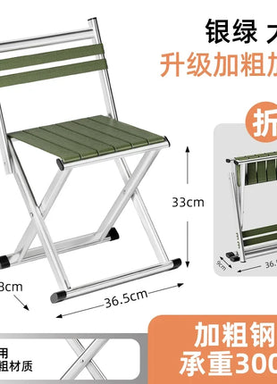 Sedia pieghevole Schienale Sedia pieghevole portatile da esterno Barbecue da campeggio Sgabello da pesca ultraleggero Mobili da esterno 자 캠핑자