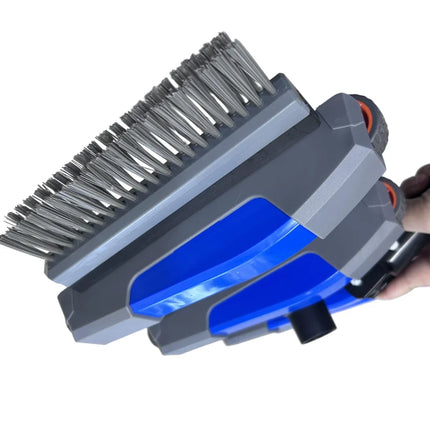 Testa per aspiratore piscina professionale rinforzata con ruote e manico in alluminio, testa flessibile pesata per aspirazione professionale