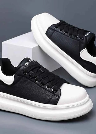 Nuove Scarpe Casual alla Moda con Lacci, Comode Sneakers Vulcanizzate, Scarpe da Skateboard per Uomo, Calzature da Passeggio Stile Street